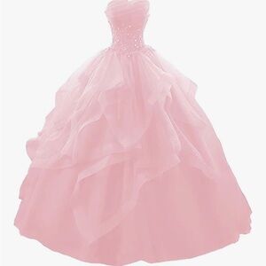 Elegant Pink Ball Gown